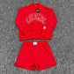 Solid-color Mock-neck Set