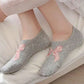 Ballet Style Solid Color Bow Boat Socks Thin Version