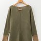 Color Block Waffle Textured Tunic Henley Top with Slits