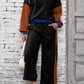 Block Pullover Loose Pant Set
