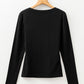 Solid Color Long Sleeve Fitted Top
