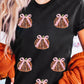 Sequin Bow Pumpkin Patched Cotton Blend T Shirt