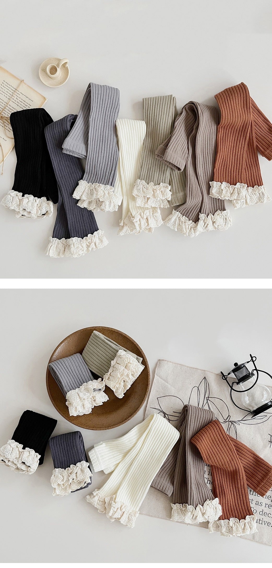 Lace Bottom Tights