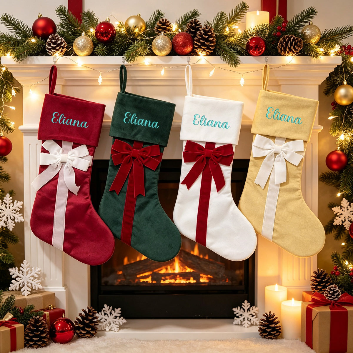 Customized Christmas stockings for the family