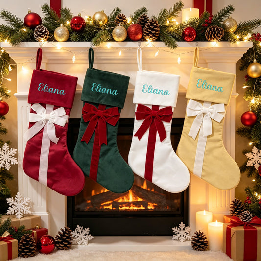 Customized Christmas stockings for the family