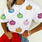 Sequin Bow Pumpkin Patched Cotton Blend T Shirt
