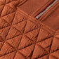 Geometric Quilted Half Zipped Loose Sweatshirt