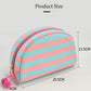Personalized Embroidered Striped Canvas Toiletry Bag/Makeup Bag