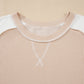 Carrot Twist Rib Colorblock Hi Low Plus Size Short Sleeve Top