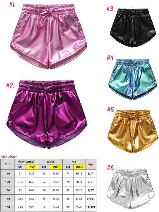 Kids Metallic Shorts