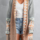 Western Aztec Open Front Sweater Cardigan