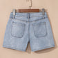 Light Wash High Rise Denim Shorts