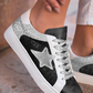 Star Patchwork Sequined Lace-up Sneakers