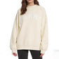 Beige Varsity MockNeck Sweatshirt