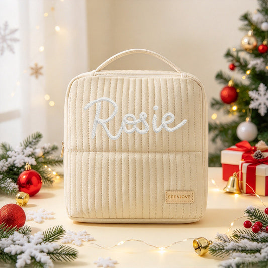 Personalized Quilted Makeup Bag
