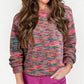 Space Dye Yarn Crew Neck Sweater