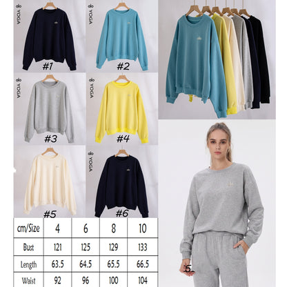 Cozy Basic Crewneck Pullover Sweatshirt