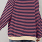 Oversized Contrast Trim Pullover Sweatshirt