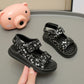 Children’s Glitter Ribbon Soft Soled Sandals