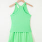 Slim Tank Top with Elastic Waist Mini Skort Set