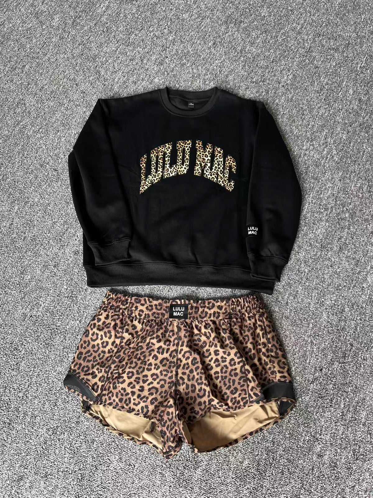 Trendy Leopard Print Two-Piece Lounge Set