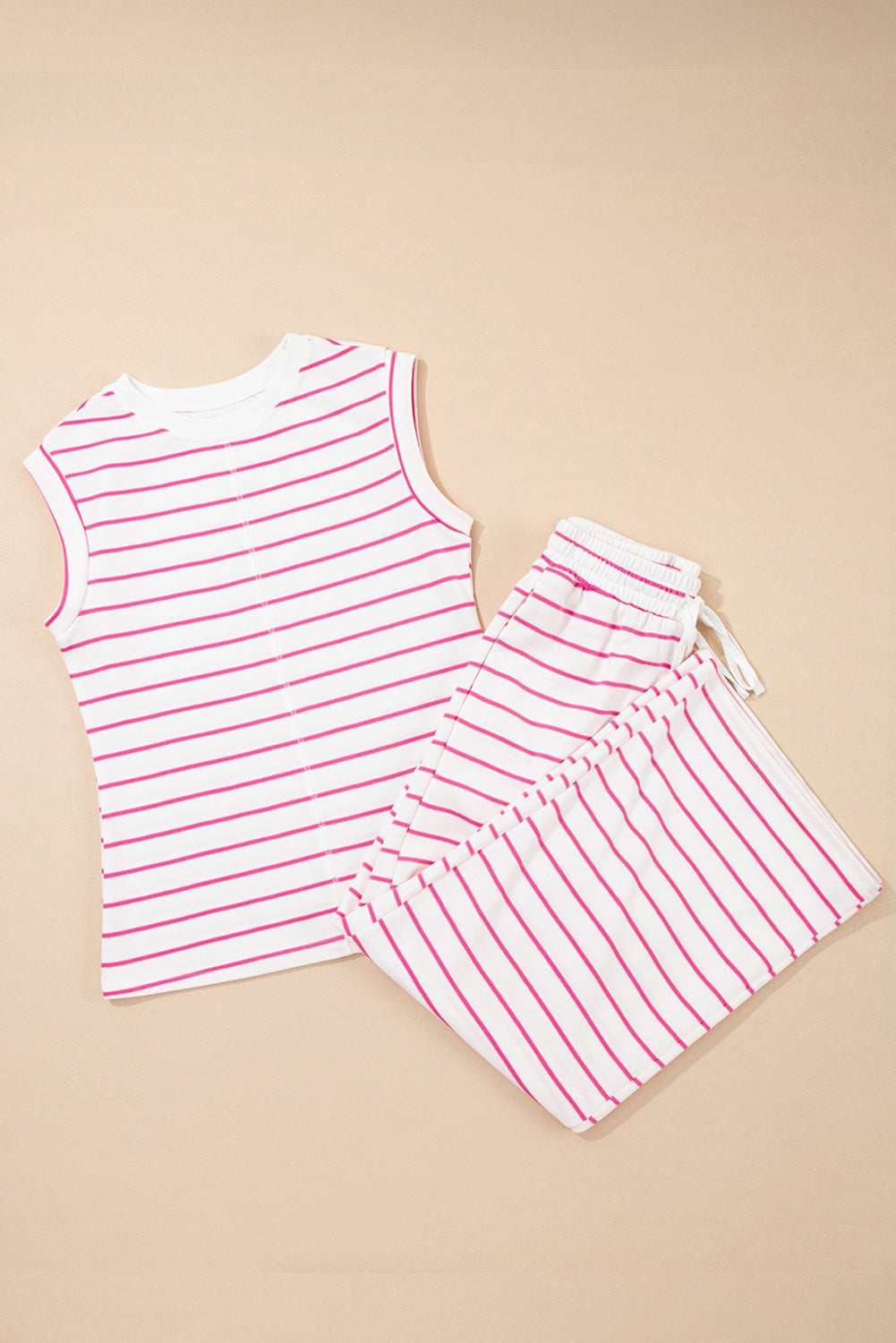 Casual Wide Leg 2pcs Pants Set