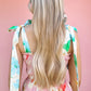 Floral Print Knotted Shoulder Smocked Maxi Dress