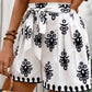 Tribal Geometric Print Belted High Waist Casual Shorts