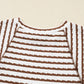 Knit Split Hem Half Sleeve Loose Top