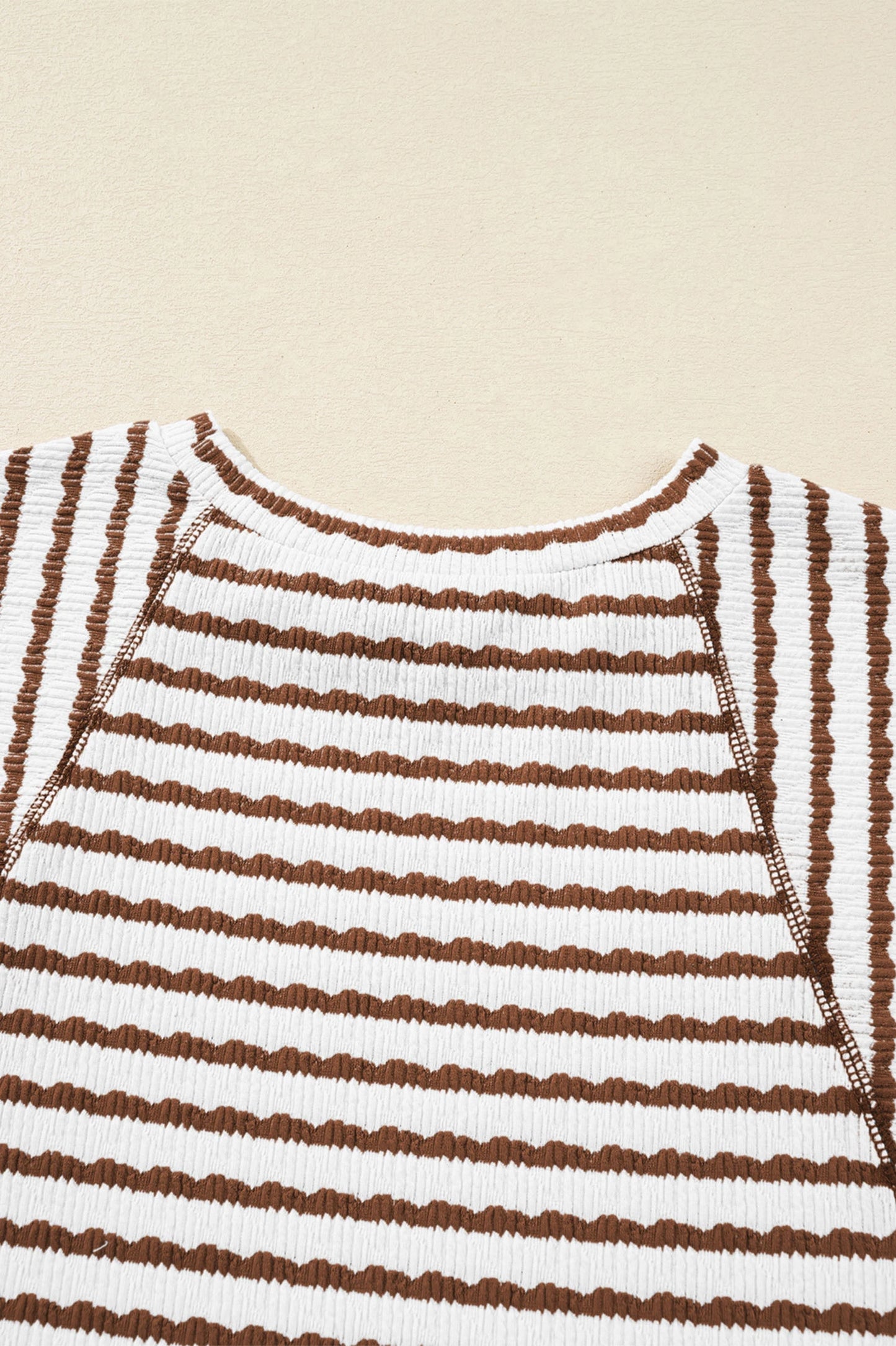Knit Split Hem Half Sleeve Loose Top
