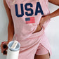 USA Flag Graphic Tank Top and Skort Short Set