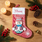 Customizable Candy-Colored Christmas Stocking with Text