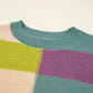 Drop Shoulder Ribbed Edge Casual Sweater