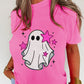 Glitter Ghost Graphic Halloween T Shirt