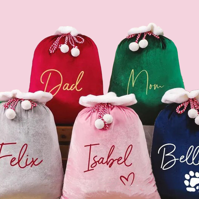 Personalized Velvet Christmas Santa Sacks