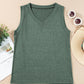 Ribbed V Neck Tank