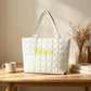 Custom Name Quilted Puffer Tote