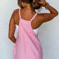 Sleeveless Pocketed V Neck Jersey Romper