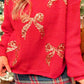 Accent Drop Shoulder Festive Sweater