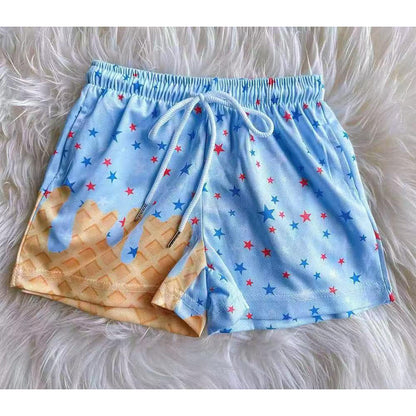 Adult-Kid-Multicolor Waffle Ice Cream Shorts