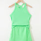 Slim Tank Top with Elastic Waist Mini Skort Set
