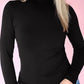 High Neck Long Sleeve Basic Top