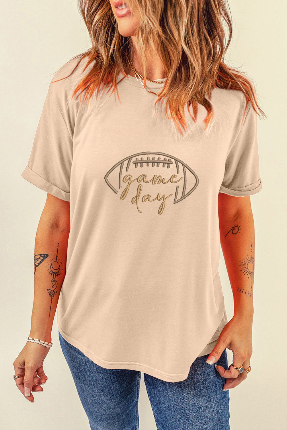 game day Rugby Embroidered Graphic T Shirt