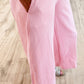 (Preorder 12.16)Pearled Textured Ruffled Sleeve Wide Leg Pants Set