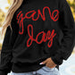 Tinsel Game Day Drop Shoulder Graphic Sweatshirt