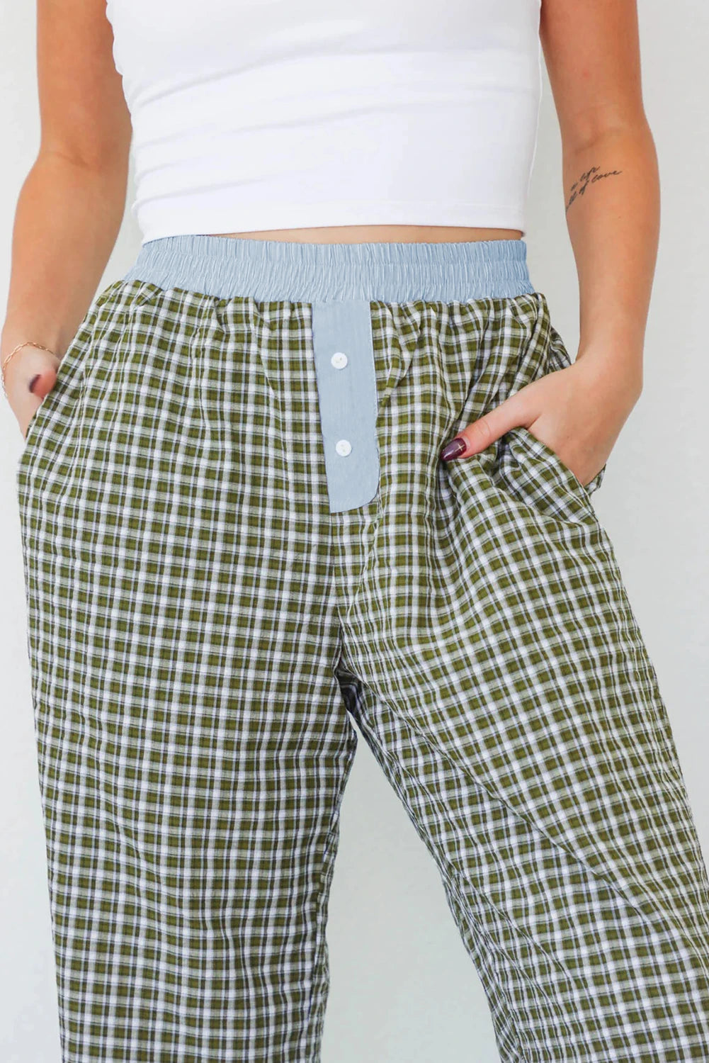 Preppy Gingham Boxer Pants