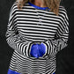 Oversized Contrast Trim Pullover Sweatshirt
