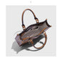Vagan Leather Shoulder Bag with Adjustable Geometric Strap