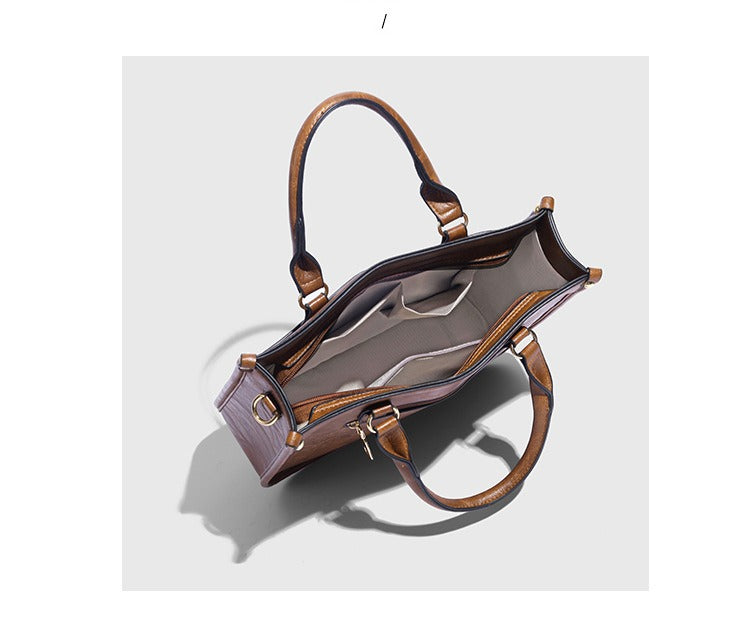Vagan Leather Shoulder Bag with Adjustable Geometric Strap