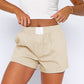 Summer Linen Casual Striped Shorts